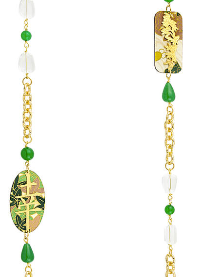 Collana Lebolina Kanji Fortuna Verde - Lebole Maison