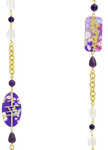 Collana Lebolina Kanji Fortuna Viola - Lebole Maison