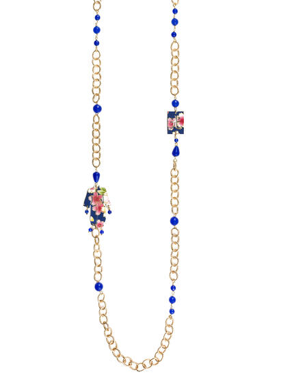 Collana Lebolina Kimono Blu - Lebole Maison