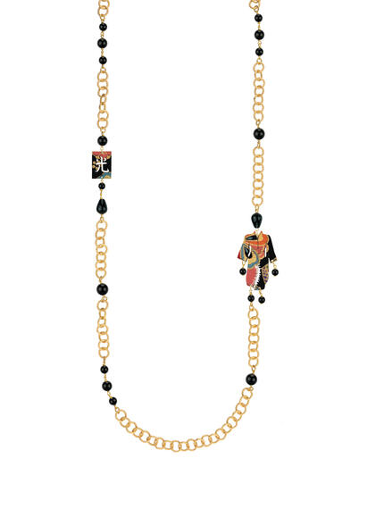 Collana Lebolina Kimono Nero - Lebole Maison