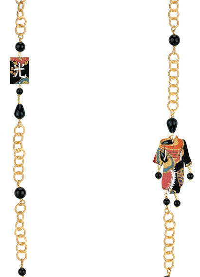 Collana Lebolina Kimono Nero - Lebole Maison