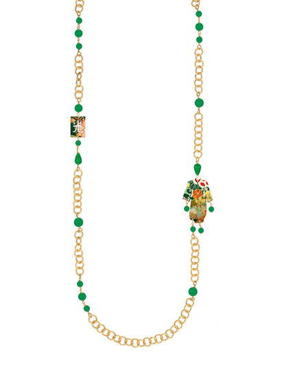 Collana Lebolina Kimono Verde - Lebole Maison