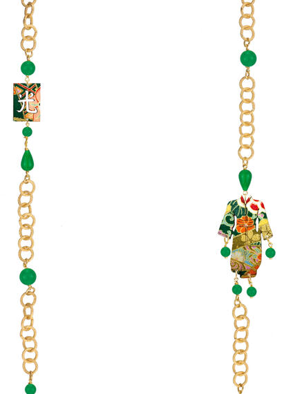 Collana Lebolina Kimono Verde - Lebole Maison