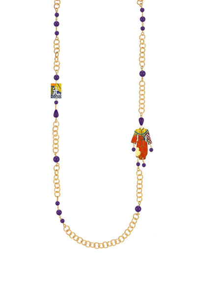 Collana Lebolina Kimono Viola - Lebole Maison