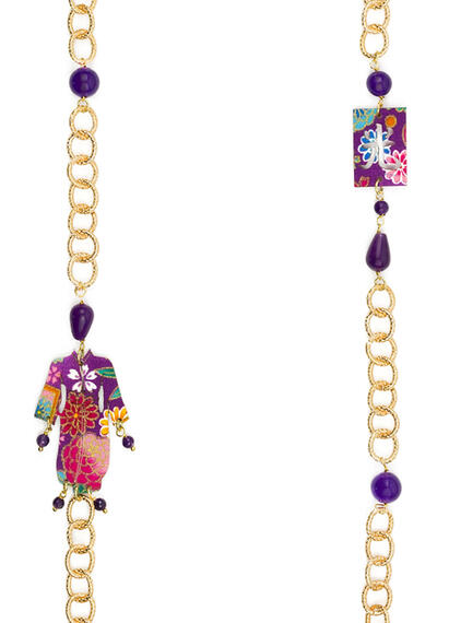 Purple Kimono Lebolina Necklace - Lebole Maison