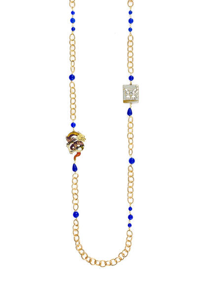 Collana Lebolina Drago Blu - Lebole Maison