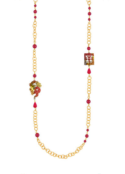 Collana Lebolina Drago Rubino - Lebole Maison
