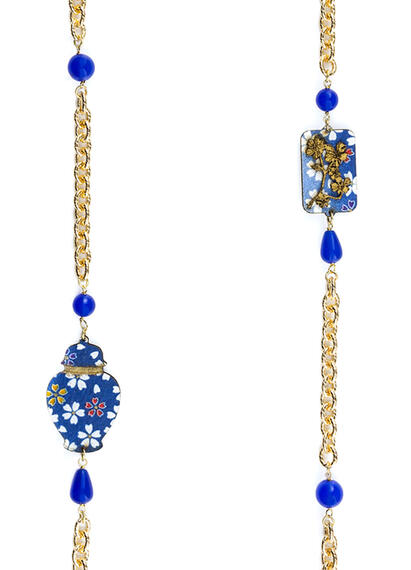 Lebolina Blue Vase Necklace - Lebole Maison