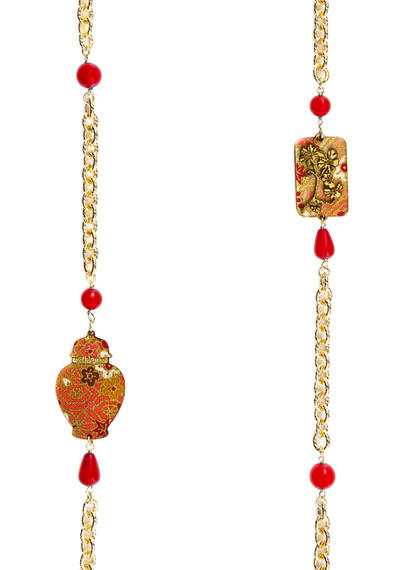 Lebolina Red Vase Necklace - Lebole Maison