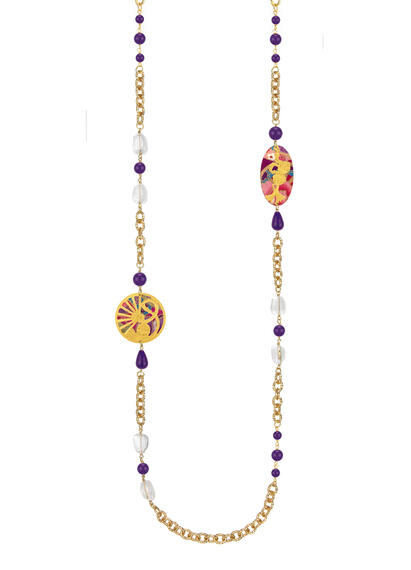 Lebolina Temari Sensu Purple Necklace - Lebole Maison