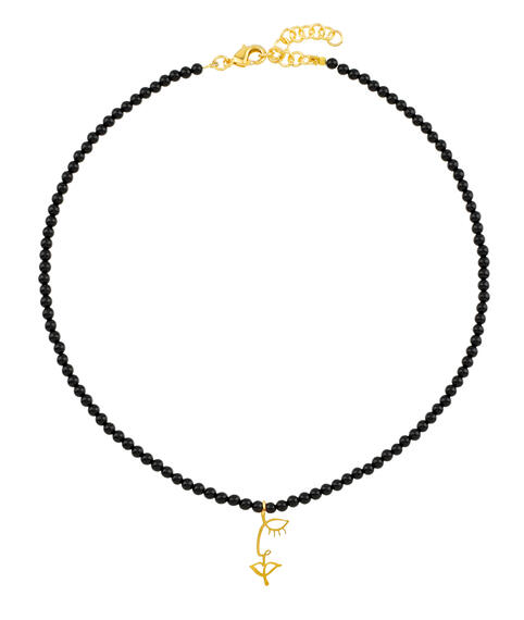 Collana Girocollo Viso Pietre Nero - Lebole Maison