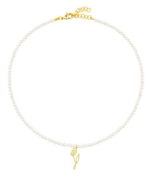 Collana Girocollo Fiore Pietre Perla - Lebole Maison