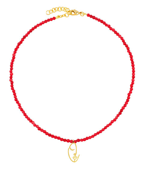 Collana Girocollo Viso Pietre Rubino - Lebole Maison