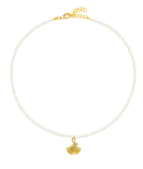 Collana Girocollo Ginkgo Pietre Perla - Lebole Maison