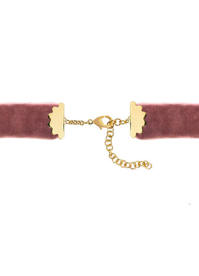 San Xing Pink Velvet Collar With Pink And Pearl - Lebole Maison