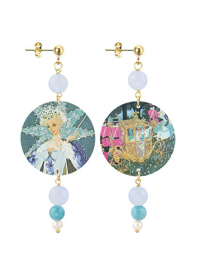 Cinderella Earrings Celeste Celeste Shaded Pearl - Lebole Maison