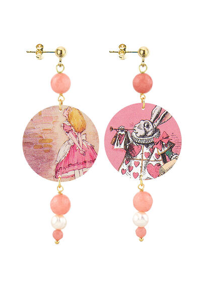 Alice Pink Shaded Pearl Earrings - Lebole Maison
