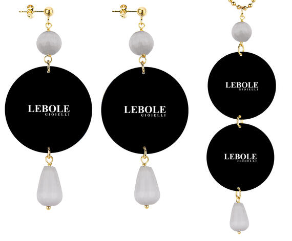 Parure Orecchini E Collana Cavallo Classico Grigio Chiaro - Lebole Maison