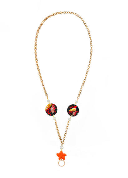 Catena Per Occhiali Conchiglie Piccolo Perla - Lebole Maison