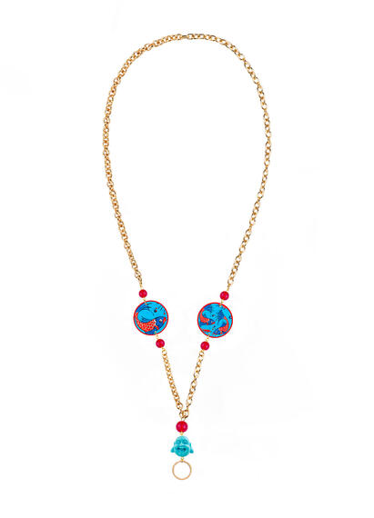 Catena Per Occhiali Carpe Piccolo Rubino - Lebole Maison