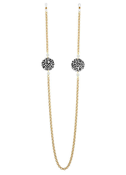 Catena Per Occhiali Maculato Piccolo Perla - Lebole Maison