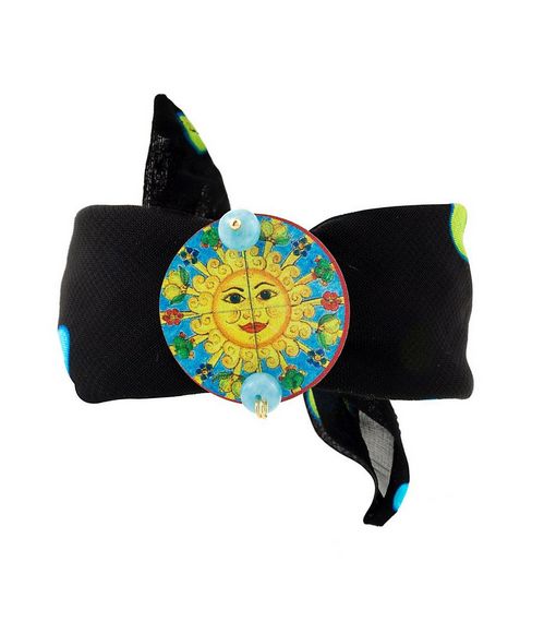 Bracciale Tessuto Sole Celeste Sfumato - Lebole Maison