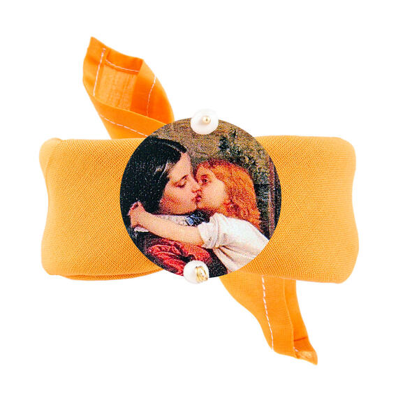 Bracciale Arancio Mamma Con Bambina Classico Perla - Lebole Maison