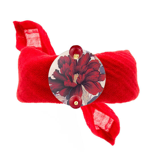 Bracciale Rosso Fiore Classico Rubino - Lebole Maison