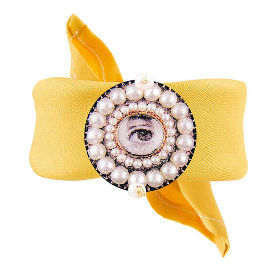 Bracciale Giallo Occhi Classico Perla - Lebole Maison