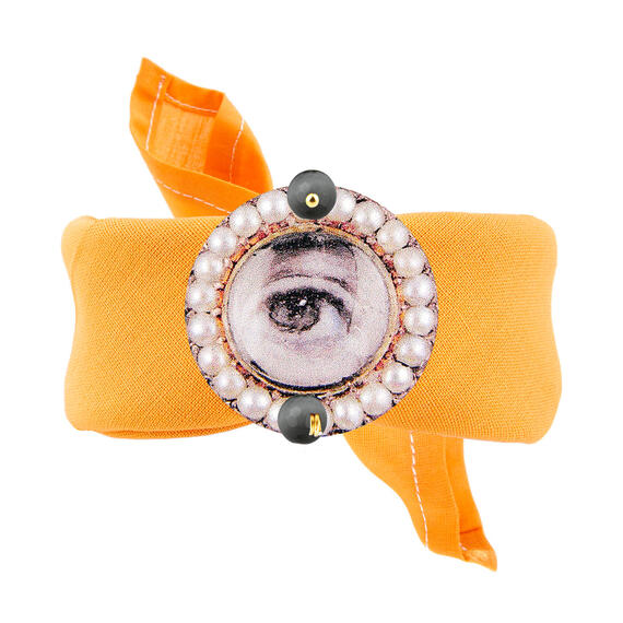 Bracciale Arancio Occhi Classico Grigio Scuro - Lebole Maison