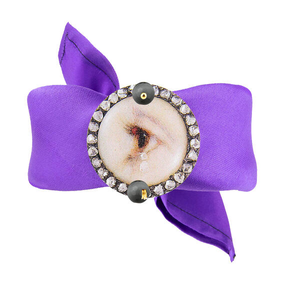 Bracciale Viola Occhi Classico Grigio Scuro - Lebole Maison