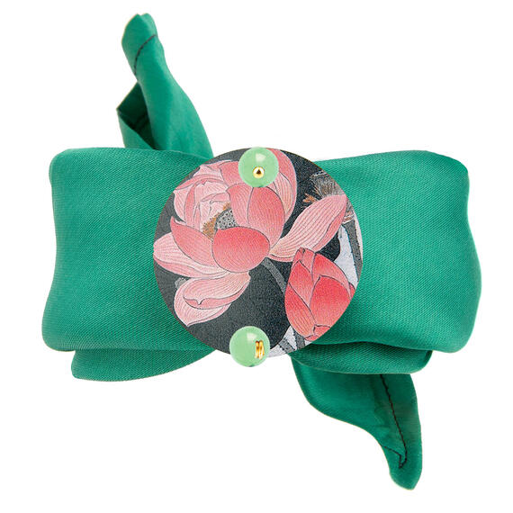 Bracciale Verde Fiore Rosa Classico Verde Giada - Lebole Maison