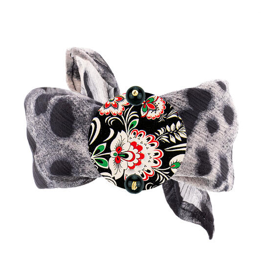Classic Black Flower Bracelet - Lebole Maison