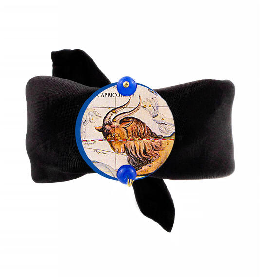 Bracciale Nero Capricorno Classico Blu - Lebole Maison