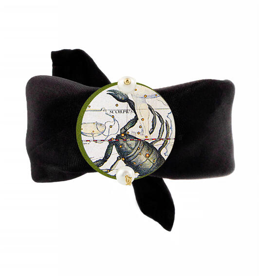 Bracciale Nero Scorpione Classico Perla - Lebole Maison