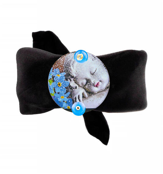 Bracciale Nero Putto Classico Azzurro - Lebole Maison