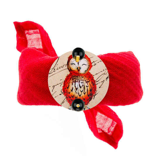 Classic Ruby Owl Red Bracelet - Lebole Maison