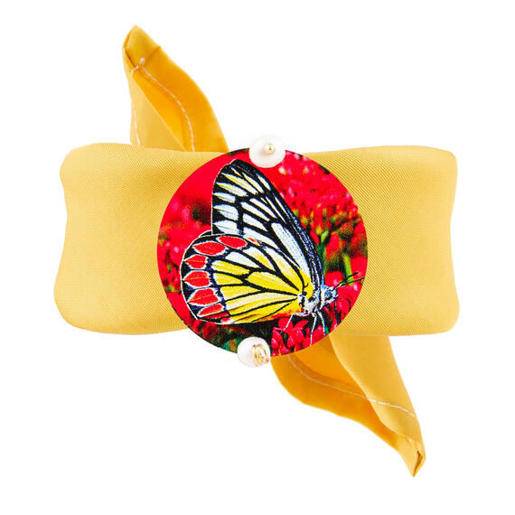 Bracciale Giallo Farfalla Classico Perla - Lebole Maison
