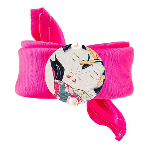 Bracciale Fucsia Bacio Classico Perla - Lebole Maison