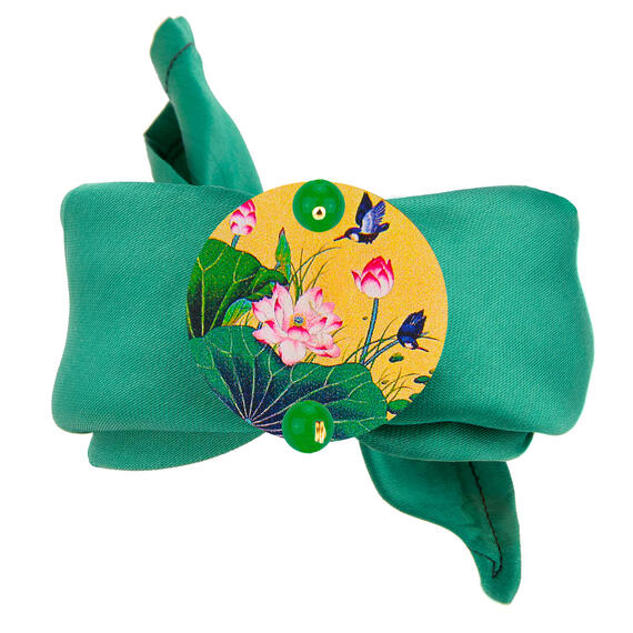 Bracciale Verde Ramo Fiori Classico Verde - Lebole Maison