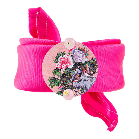 Bracciale Fucsia Ramo Fiori Classico Rosa - Lebole Maison