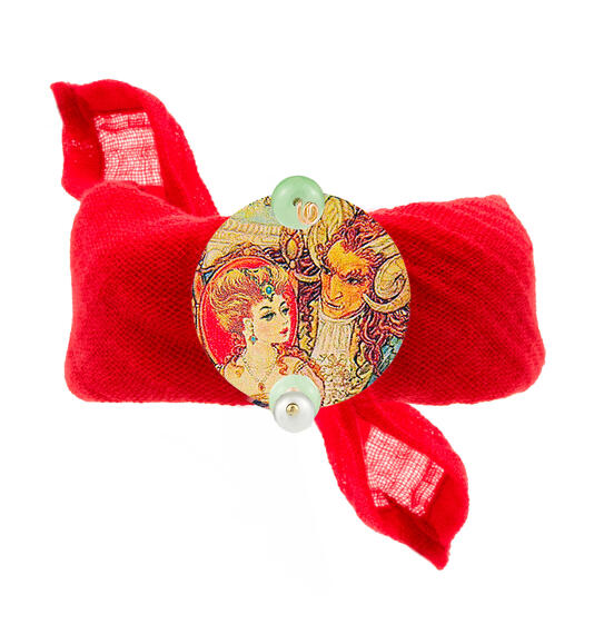 Bracciale Rosso Bella E La Bestia Piccolo Verde Acqua - Lebole Maison