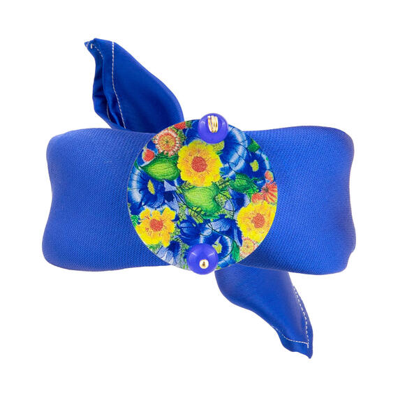 Bracciale Blu Fiori Gialli Piccolo Blu - Lebole Maison