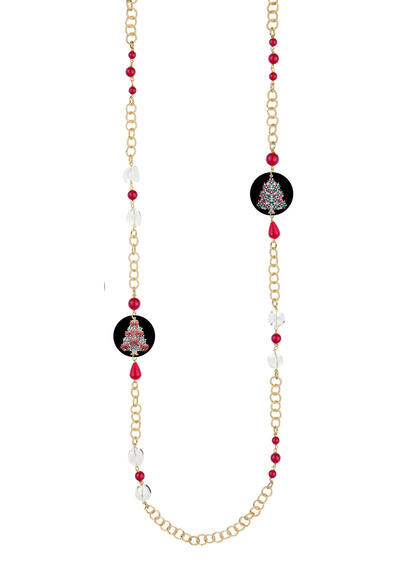 Collana Lebolina Classico Albero Di Natale Rubino - Lebole Maison