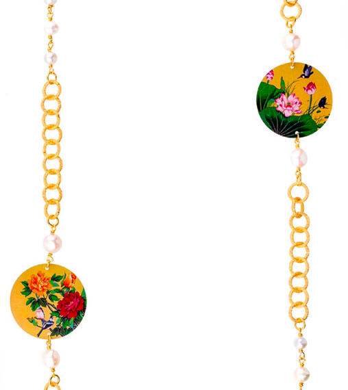 Lebolina Classic Necklace Branch Flowers Pearl - Lebole Maison