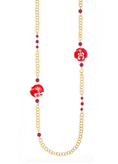 Collana Lebolina Classico Pans&egrave; Rubino - Lebole Maison