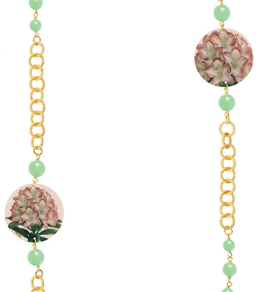 Collana Lebolina Classico Fiore Verde Giada - Lebole Maison