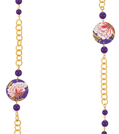 Collana Lebolina Piccolo Fiore Viola - Lebole Maison
