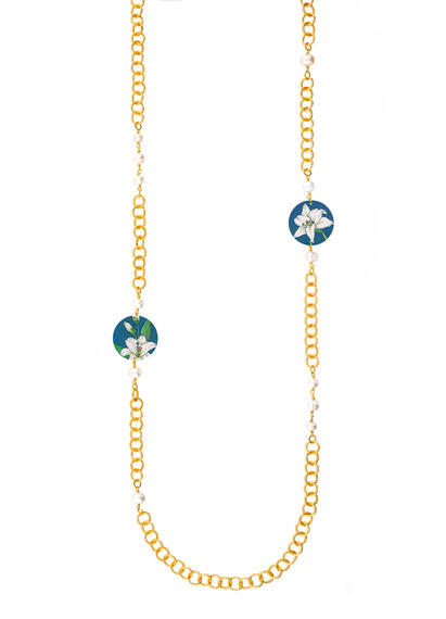 Collana Lebolina Piccolo Fiore Perla - Lebole Maison