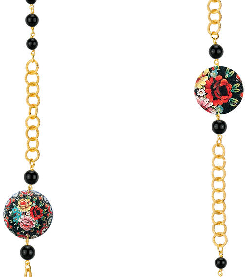 Collana Lebolina Piccolo Fiore Nero - Lebole Maison